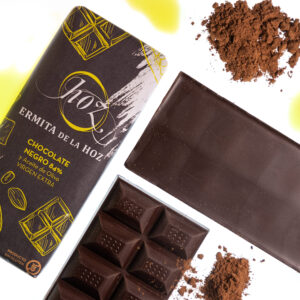Tableta de chocolate negro 85% artesano con aceite de oliva virgen extra (AOVE) 105g